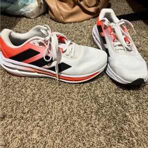 Adidas White and Orange Athletic Sneakers